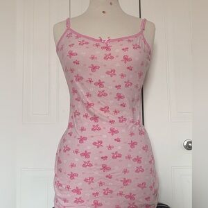 Pink Floral Print Women's Slip Dress🩷